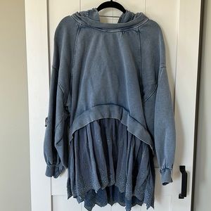 Free People Hooded Tunic Sweatshirt